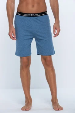 Hombre Punto Blanco Pantalones>Pantalón corto goma vista, Basix