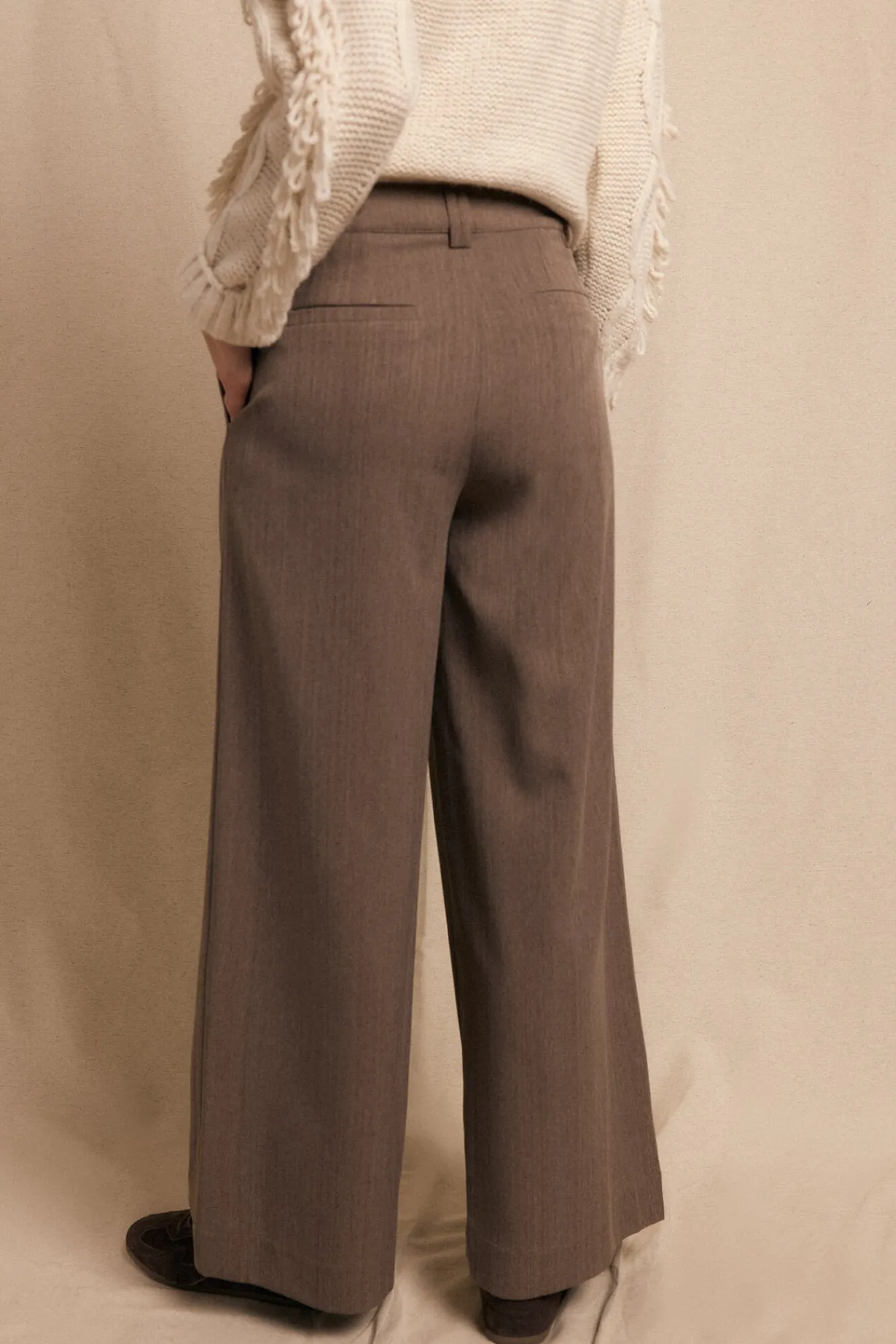Mujer Slowlove Pantalones>Pantalón de pinzas rastrero