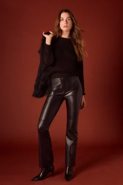 Mujer Slowlove Pantalones>Pantalón de simil piel