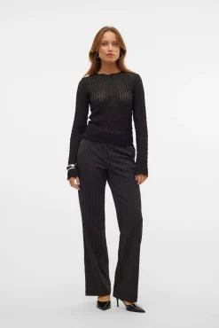 Mujer Vero Moda Pantalones|Trajes>Pantalón de traje raya diplomática