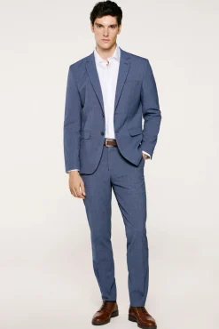 Hombre Selected Pantalones De Vestir|Pantalones>Pantalón de traje Slim Fit confeccionado con materiales reciclados.