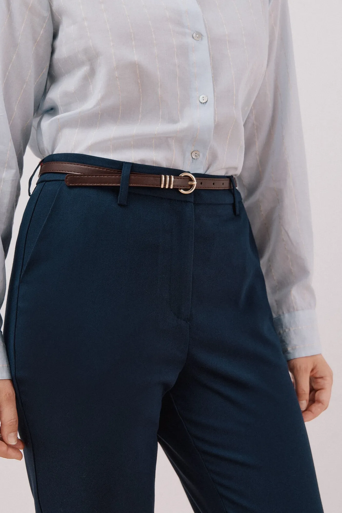 Mujer Cortefiel Pantalones>Pantalón de vestir con cinturón