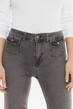 Mujer System Action Vaqueros>Pantalón denim bolsillos plastrón