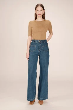 Mujer Grace & Mila Vaqueros|Pantalones>Pantalón denim de cintura alta