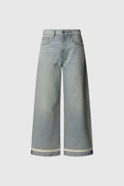 Mujer Pepe Jeans Vaqueros|Pantalones>Pantalón denim wide leg con detalle en el bajo
