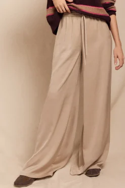 Mujer Slowlove Pantalones>Pantalón fluido satinado