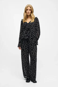 Mujer Object Pantalones>Pantalón gasa estampado