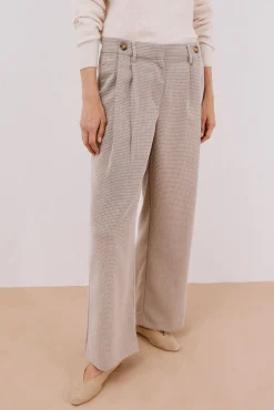 Mujer Cortefiel Pantalones>Pantalón largo ancho con pinzas