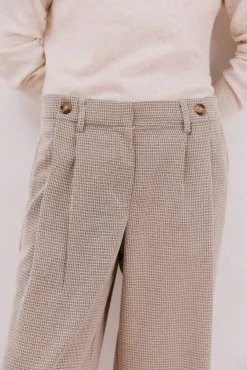 Mujer Cortefiel Pantalones>Pantalón largo ancho con pinzas