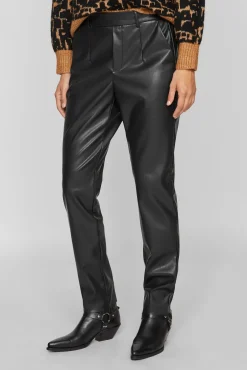 Mujer Vila Pantalones>Pantalón largo polipiel