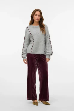 Mujer Vero Moda Pantalones>Pantalón largo terciopelo