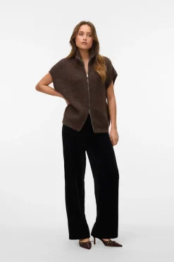 Mujer Vero Moda Pantalones>Pantalón largo terciopelo