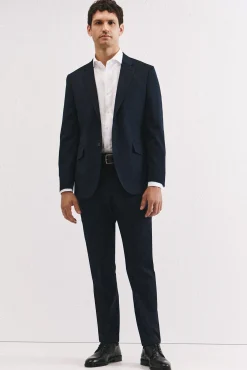 Hombre Cortefiel Pantalones De Vestir|Trajes>Pantalón marino slim fit