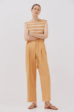 Mujer Cortefiel Pantalones>Pantalón pinzas con cinturón