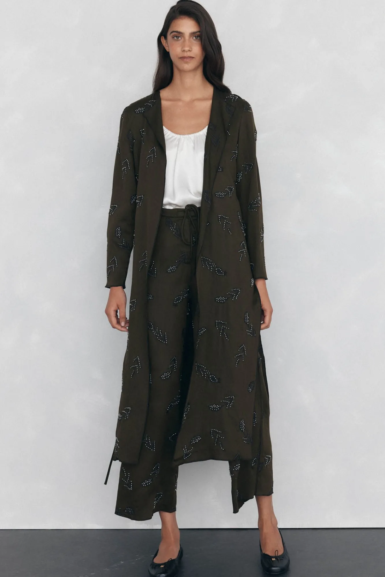 Mujer Pedro del Hierro Pantalones>Pantalón recto bordado