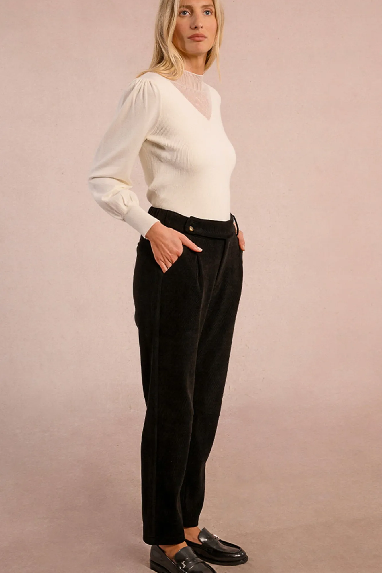 Mujer Molly Bracken Pantalones>Pantalón tobillero en tejido de micropana