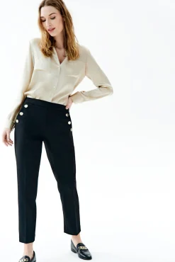 Mujer Caroll Pantalones>Pantalón traje detalle botones