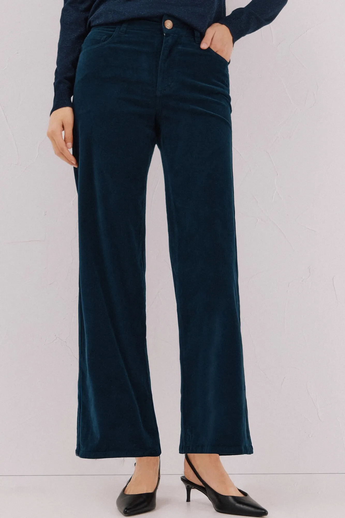 Mujer Cortefiel Pantalones>Pantalones Marine Velvet