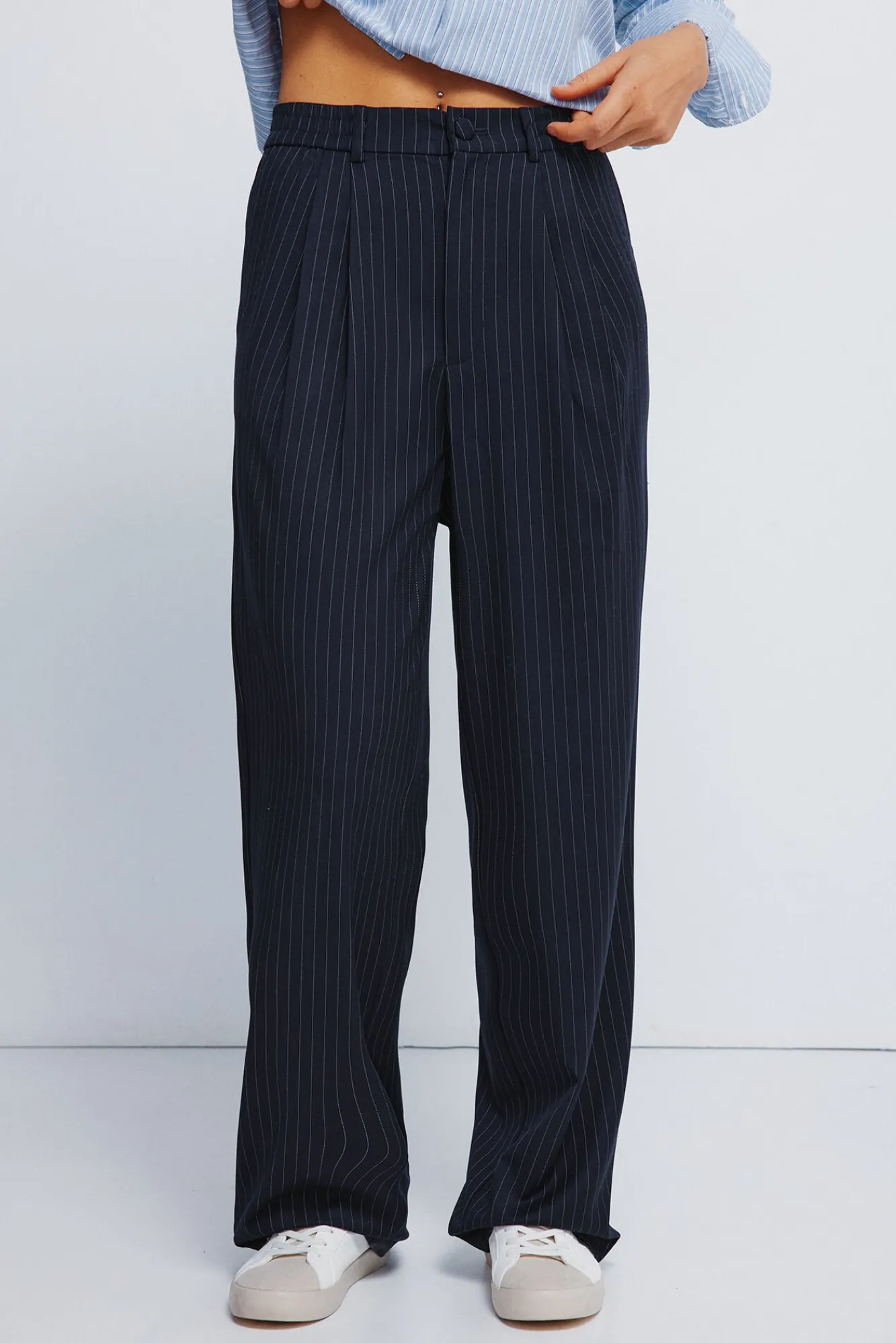 Mujer Springfield Pantalones>Pantalones pinzas goma cintura