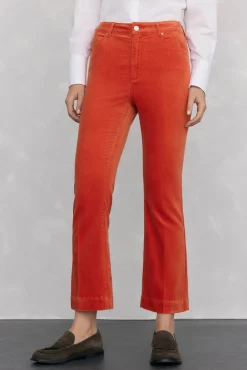 Mujer Pedro del Hierro Pantalones>Pantalones terciopelo flare cropped