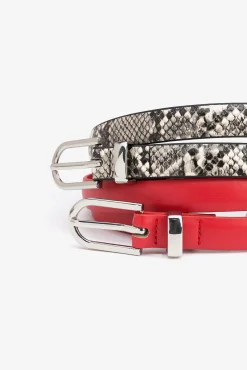 Mujer Vilanova Cinturones>Paquete de 2 Cinturones Efecto Serpiente