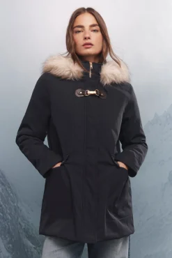 Mujer Springfield Abrigos>Parka capucha cierre metálico Sorona Aura