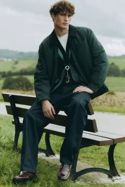 Hombre Springfield Abrigos>Parka corta cuello pana