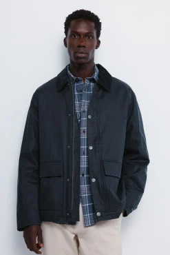 Hombre Springfield Abrigos>Parka corta cuello pana