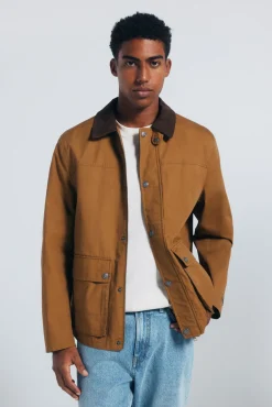 Hombre Springfield Abrigos>Parka corta cuello pana