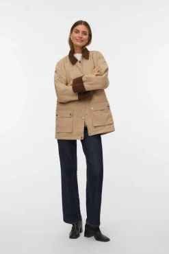 Mujer Vero Moda Chaquetas|Abrigos>Parka encerada multibolsillos