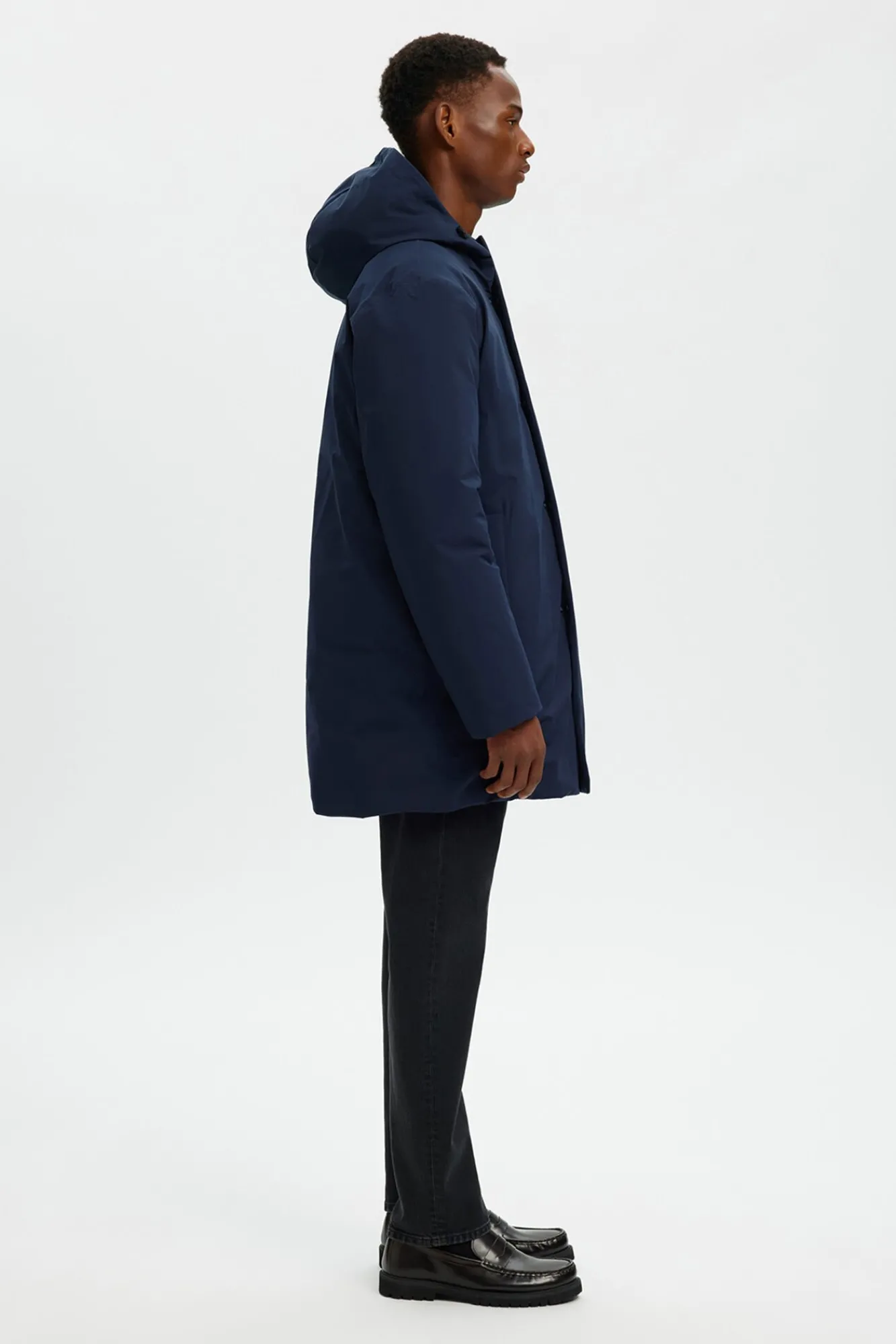 Hombre Selected Abrigos>Parka impermeable con capucha