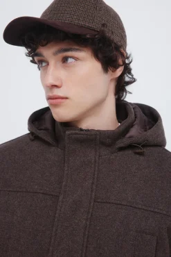 Hombre Springfield Abrigos>Parka larga efecto lana