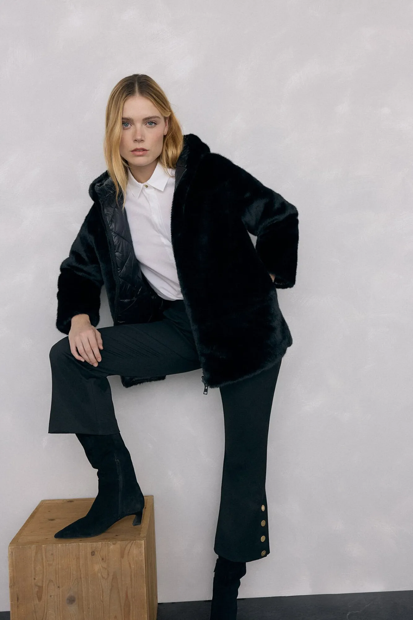 Mujer Pedro del Hierro Plumíferos Y Acolchados|Abrigos>Parka reversible pelo