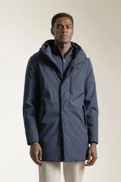 Hombre PuroEGO Abrigos>Parka técnica capucha arena