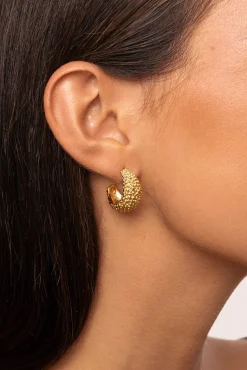 Mujer Singularu Joyería Y Bisutería>Pendientes Aro Antique Acero Baño Oro