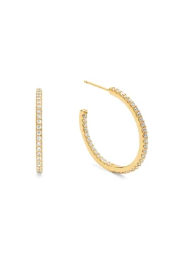 Mujer Singularu Joyería Y Bisutería>Pendientes Aro Scarlett M Baño Oro