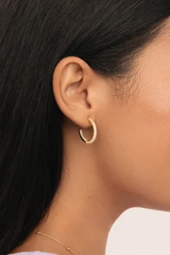 Mujer Singularu Joyería Y Bisutería>Pendientes Aro Scarlett S Baño Oro