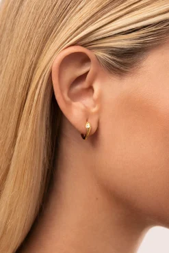 Mujer Singularu Joyería Y Bisutería>Pendientes Aro Serpiente Baño Oro