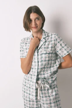 Mujer Women'secret Pijamas|Pijamas>Pijama camisero algodón cuadros