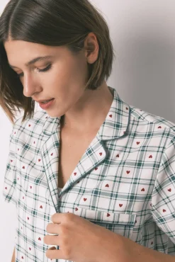 Mujer Women'secret Pijamas|Pijamas>Pijama camisero algodón cuadros
