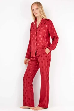 Mujer Gisela Pijamas|Pijamas>Pijama camisero topitos