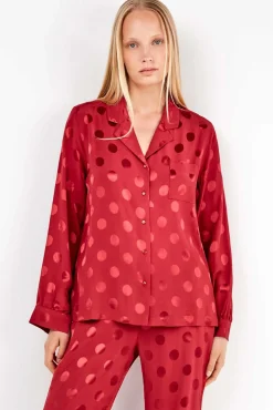 Mujer Gisela Pijamas|Pijamas>Pijama camisero topitos