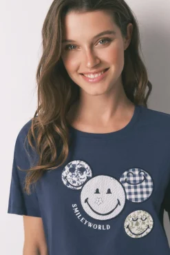 Mujer Women'secret Pijamas|Pijamas>Pijama Capri 100% algodón Smiley