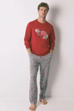 Hombre Women'secret Pijamas>Pijama largo 100% algodón Buddies