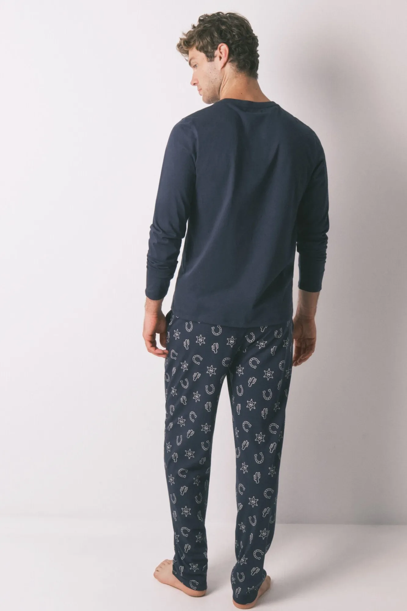 Hombre Women'secret Pijamas>Pijama largo 100% algodón country