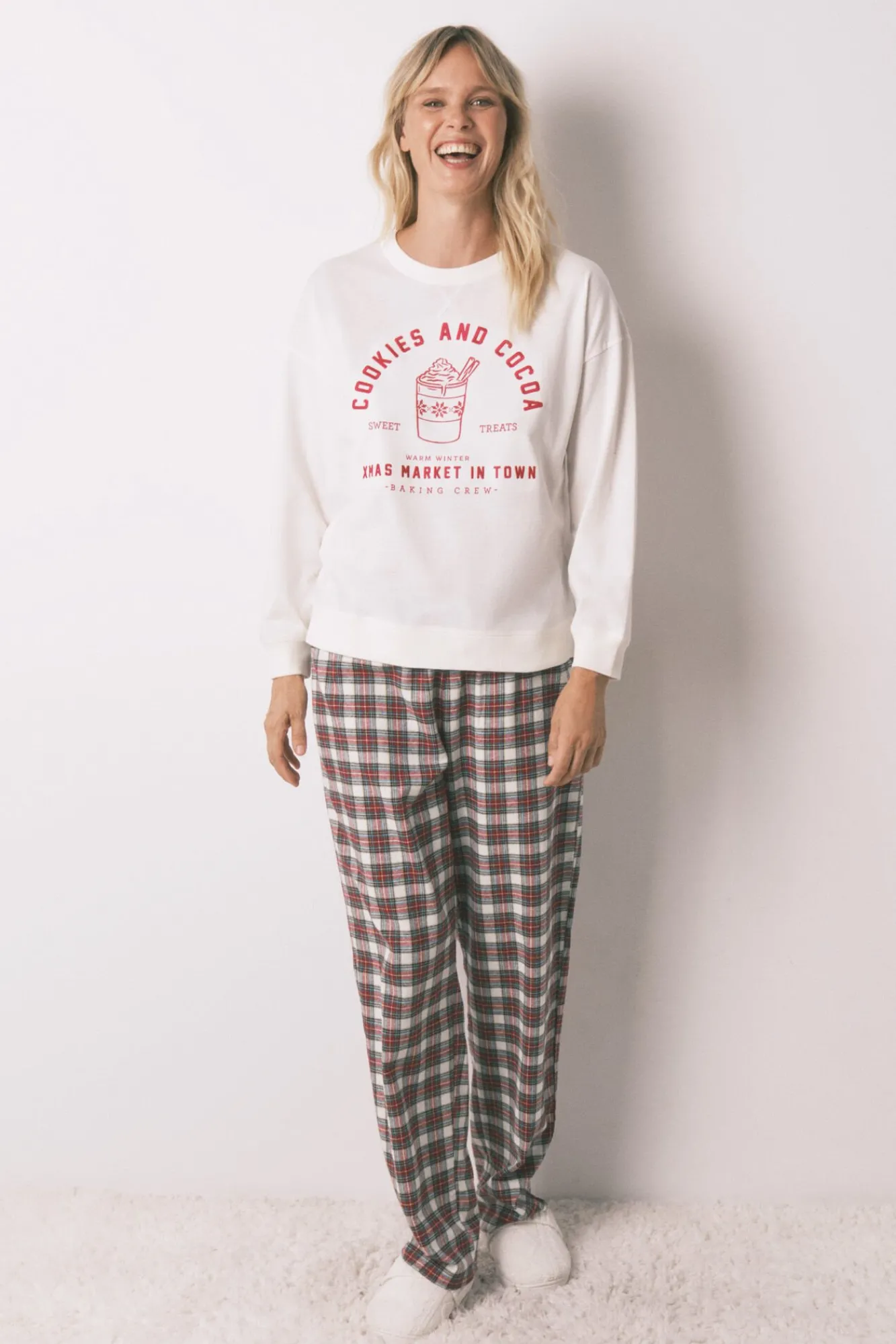 Mujer Women'secret Pijamas|Pijamas>Pijama largo 100% algodón cuadros