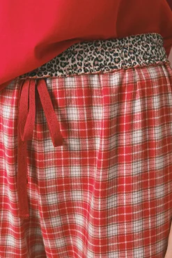 Mujer Women'secret Pijamas|Pijamas>Pijama largo 100% algodón cuadros Snoopy