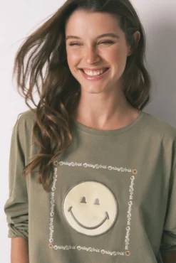 Mujer Women'secret Pijamas|Pijamas>Pijama largo 100% algodón Smiley