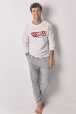 Hombre Women'secret Pijamas>Pijama largo 100% algodón Snoopy