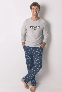 Hombre Women'secret Pijamas>Pijama largo 100% algodón Superman